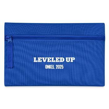 Onkel 2025 werden Patenonkel Baby Ankündigung Pate - Federtasche - Royalblau - Vorne