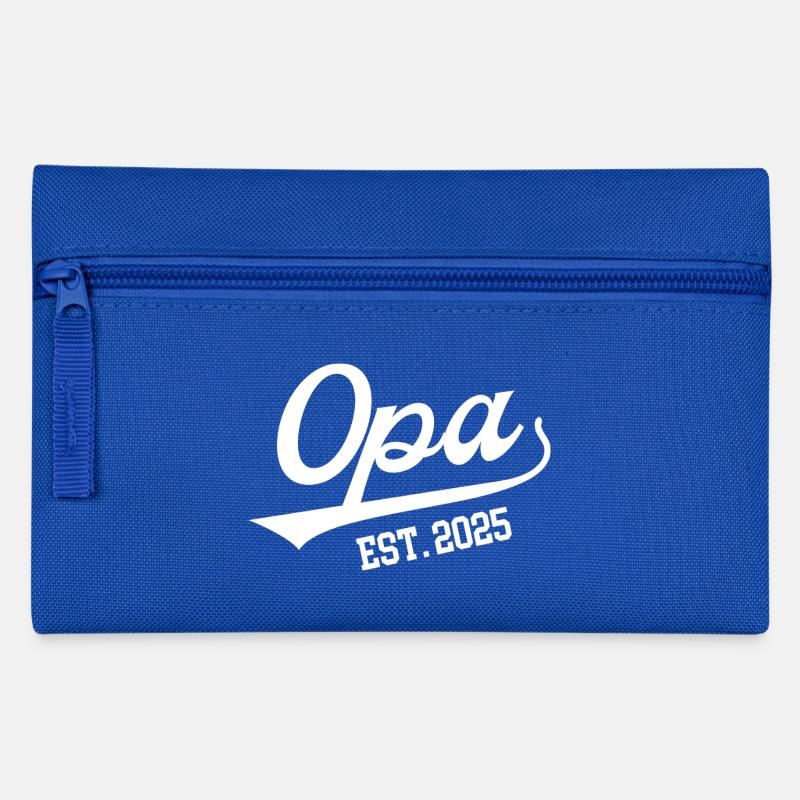 Opa Werden Opi Großvater Großpapa in 2025 - Federtasche - Royalblau