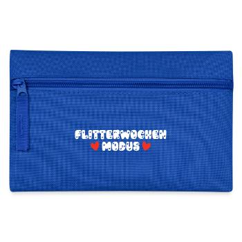 Flitterwochen Modus Hochzeitsreise Reise Hochzeit - Federtasche - Royalblau - Vorne