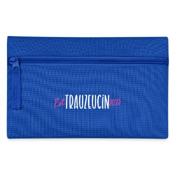 Trauzeugin 2025 Hochzeit JGA's Brautjungfer Heirat - Federtasche - Royalblau - Vorne
