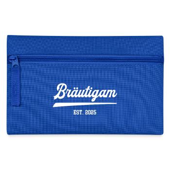 Bräutigam Hochzeit Junggesellenabschied 2025 - Federtasche - Royalblau - Vorne