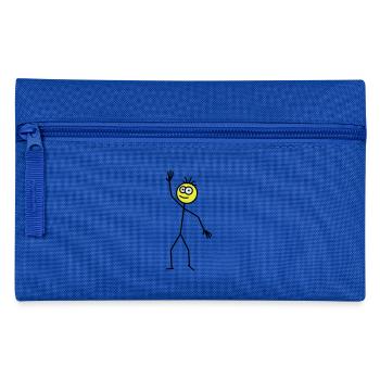 Happy Stick Figure - Pencil Case - royal blue - Front