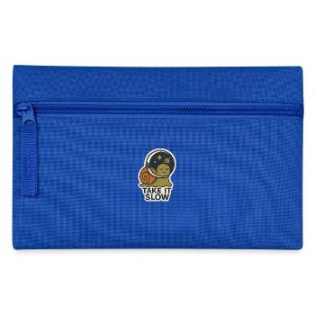 Take it slow - snail's pace in space, so what? - Pencil Case - royal blue - Front