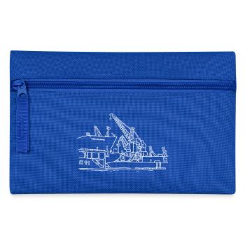 Hamburger Hafen (Dock 11) weiss - Federtasche - Royalblau - Vorne