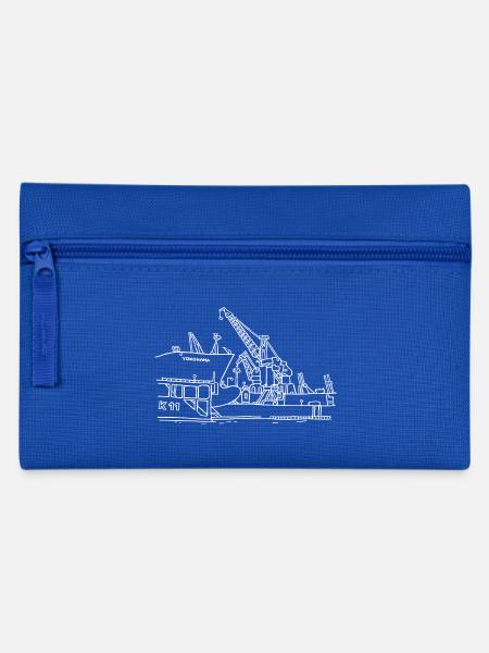 Hamburger Hafen (Dock 11) weiss - Federtasche - Royalblau