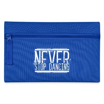 Never Stop Dancing Alt Weiss 001 AllroundDesigns - Federtasche - Royalblau - Vorne