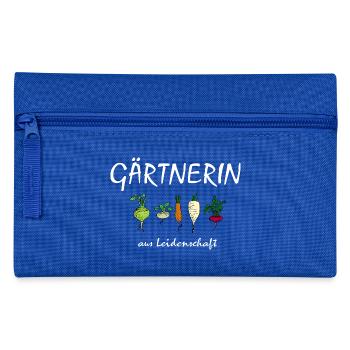 Gärtnerin aus Leidenschaft - Federtasche - Royalblau - Vorne