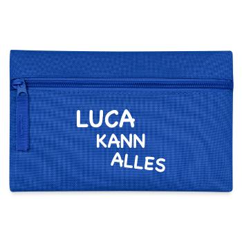 LUCA PEUT FAIRE TOUT I Luca est unique - Trousse - bleu royal - Devant