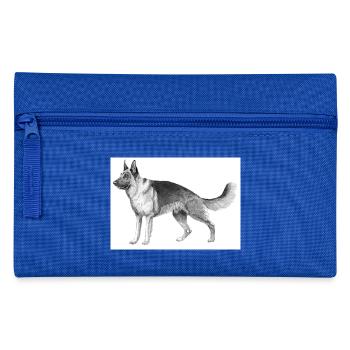 Autocollant berger allemand - Trousse - bleu royal - Devant