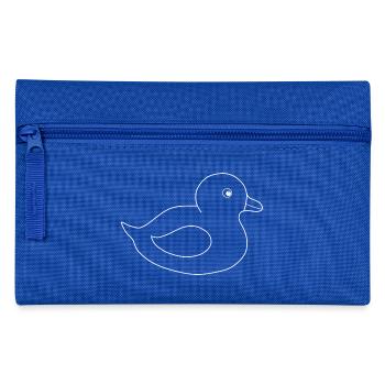 yellow duck, duckling, chick - Pencil Case - royal blue - Front