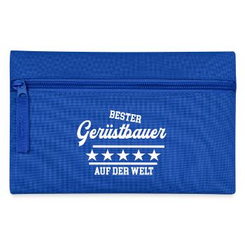 Bester Gerüstbauer Gerüstbau Meister Chef Azubi - Federtasche - Royalblau - Vorne