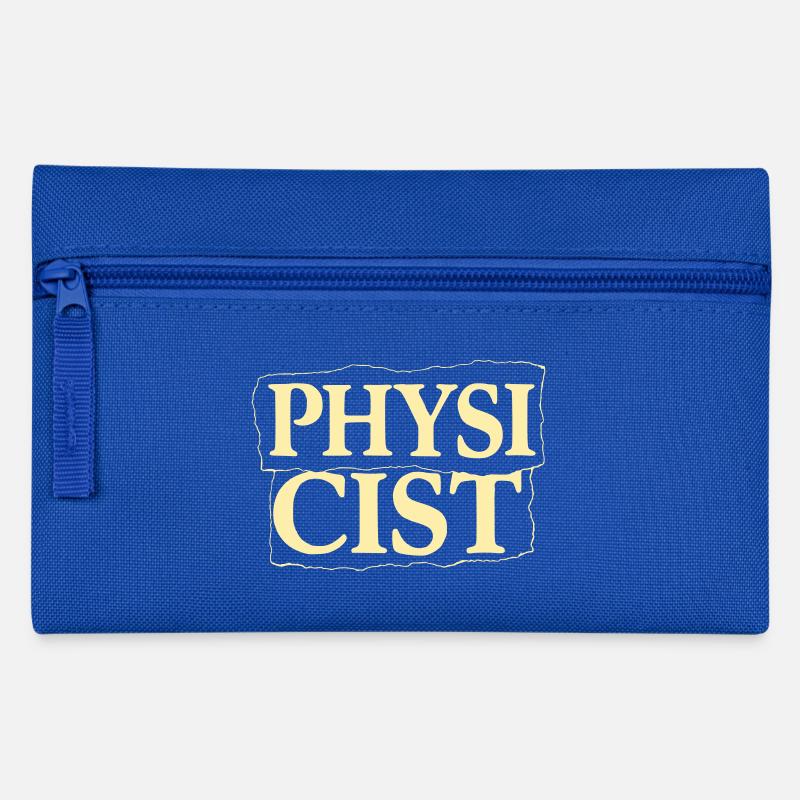 Physicist Vintage Label Design - Pencil Case - royal blue