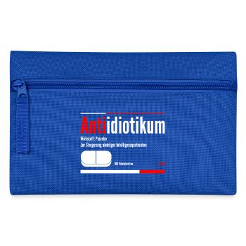 Krankenschwester Antiidiotikum - Federtasche - Royalblau - Vorne