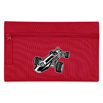 Rennwagen / Race Car 02_schwarz weiß - Federtasche - Rot - Vorne