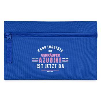 Verkäufer Azubine Ausbildung Lehre Verkäuferin - Federtasche - Royalblau - Vorne