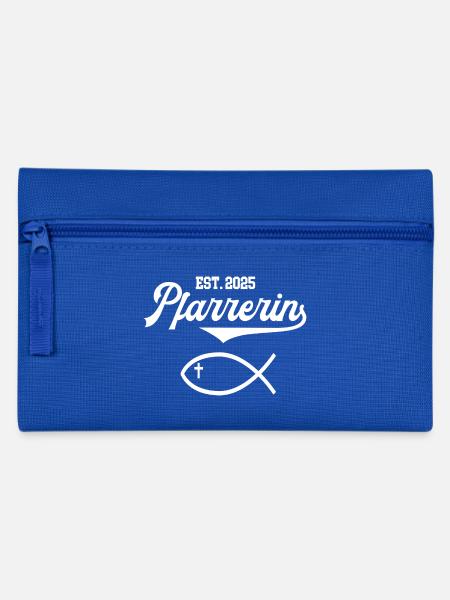 Pfarrerin Pfarrer Frauen Fisch Kirche Christen - Federtasche - Royalblau