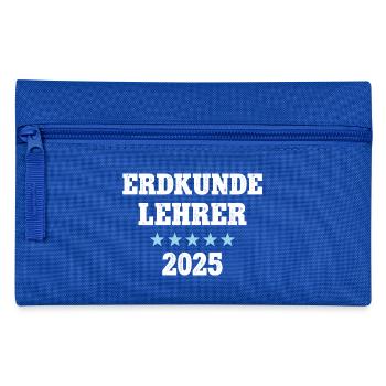 Erdkunde Lehrer 2025 Beruf Studium Lehramt Student - Federtasche - Royalblau - Vorne