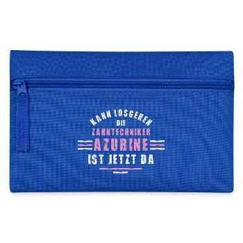 Zahntechniker Azubine Ausbildung Lehre Zahntechnik - Federtasche - Royalblau - Vorne
