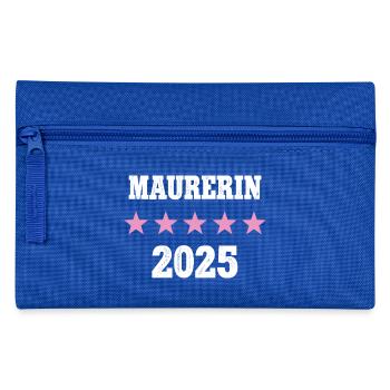 Maurerin 2025 Ausbildung Prüfung Maurer Meisterin - Federtasche - Royalblau - Vorne