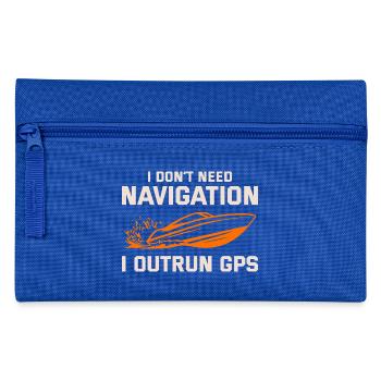 Speedboat Racing Humor für Bootsbegeisterte - Federtasche - Royalblau - Vorne