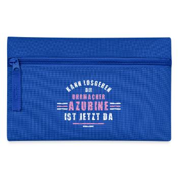 Uhrmacher Azubine Ausbildung Lehre Uhrmacherin - Federtasche - Royalblau - Vorne