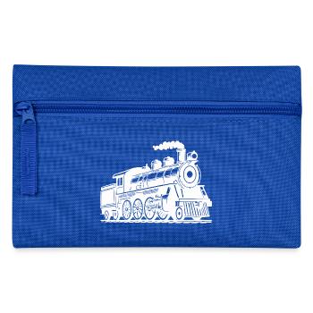 lokomotive silhouette dampflokomotive - Federtasche - Royalblau - Vorne