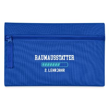 Raumausstatter Ausbildung 2 Lehrjahr 2. Berufsjahr - Federtasche - Royalblau - Vorne