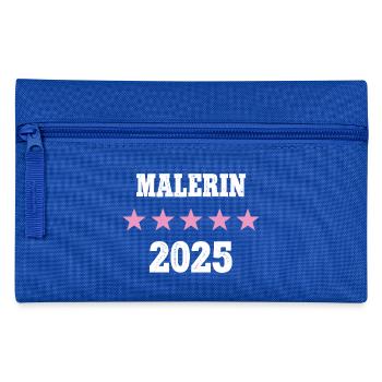 Malerin 2025 Neuer Job Arbeit Ausbildung Lehre - Federtasche - Royalblau - Vorne