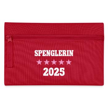Spenglerin 2025 Neuer Job Arbeit Ausbildung Lehre - Federtasche - Rot - Vorne