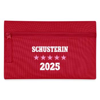 Schusterin 2025 Neuer Job Arbeit Ausbildung Lehre - Federtasche - Rot - Vorne