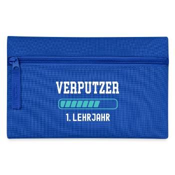 Verputzer Ausbildung 1 Lehrjahr 1. Ausbildungsjahr - Federtasche - Royalblau - Vorne