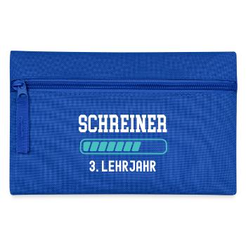 Schreiner Ausbildung 3 Lehrjahr 3. Ausbildungsjahr - Federtasche - Royalblau - Vorne