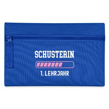 Schusterin Ausbildung 1 Lehrjahr erstes Jahr Lehre - Federtasche - Royalblau - Vorne