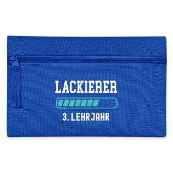 Lackierer Ausbildung 3 Lehrjahr 3. Ausbildungsjahr - Federtasche - Royalblau - Vorne