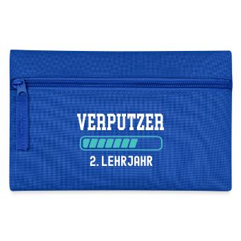 Verputzer Ausbildung 2 Lehrjahr 2. Ausbildungsjahr - Federtasche - Royalblau - Vorne