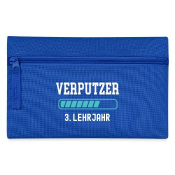 Verputzer Ausbildung 3 Lehrjahr 3. Ausbildungsjahr - Federtasche - Royalblau - Vorne