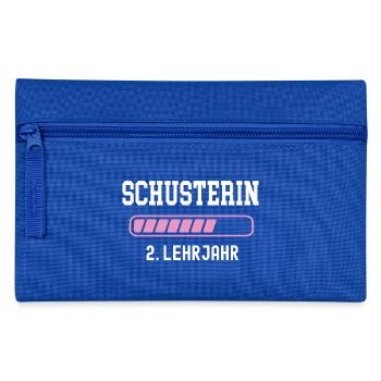 Schusterin Ausbildung 2 Lehrjahr zweites Jahr - Federtasche - Royalblau - Vorne