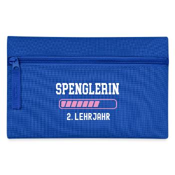 Spenglerin Ausbildung 2 Lehrjahr zweites Jahr - Federtasche - Royalblau - Vorne