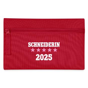 Schneiderin 2025 Neuer Job Arbeit Ausbildung Lehre - Federtasche - Rot - Vorne