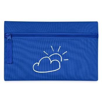 Bewölkt,bedeckt,Wetter,bewölkt,Sonne,Wolke - Federtasche - Royalblau - Vorne