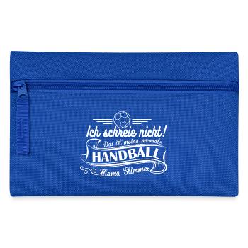 Handball Mama Stimme - Federtasche - Royalblau - Vorne