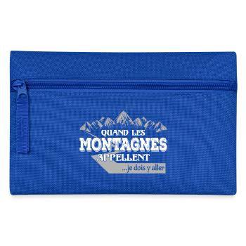 Les montagnes appellent - Federtasche - Royalblau - Vorne