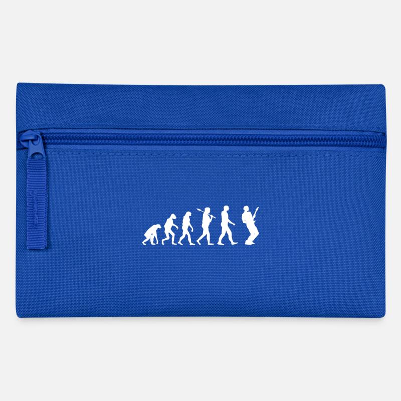 Gitarre Shirt · Evolution · Gitarrist · Geschenk - Federtasche - Royalblau