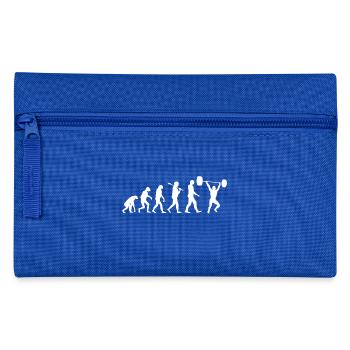 Fitness Shirt · Evolution Gewichtheben Kraftsport - Federtasche - Royalblau - Vorne