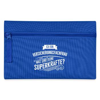 Versicherungsfachfrau - Federtasche - Royalblau - Vorne