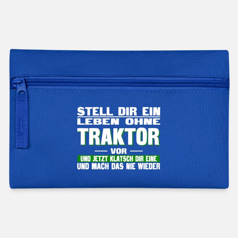 Landwirt - Leben ohne Traktor - Federtasche - Royalblau