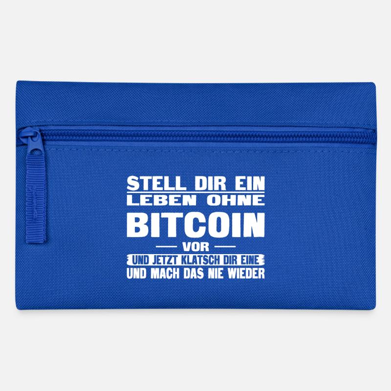 Leben ohne Bitcoin - Federtasche - Royalblau