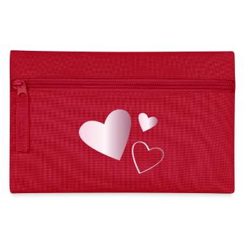 Two Hearts Tourmaline Pink - Pencil Case - red - Front