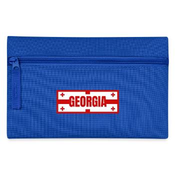 Conception du drapeau géorgien - Trousse - bleu royal - Devant