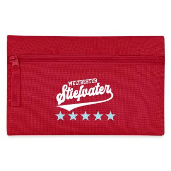 Bonuspapa Bester Stiefpapa Weltbester Stiefvater - Federtasche - Rot - Vorne